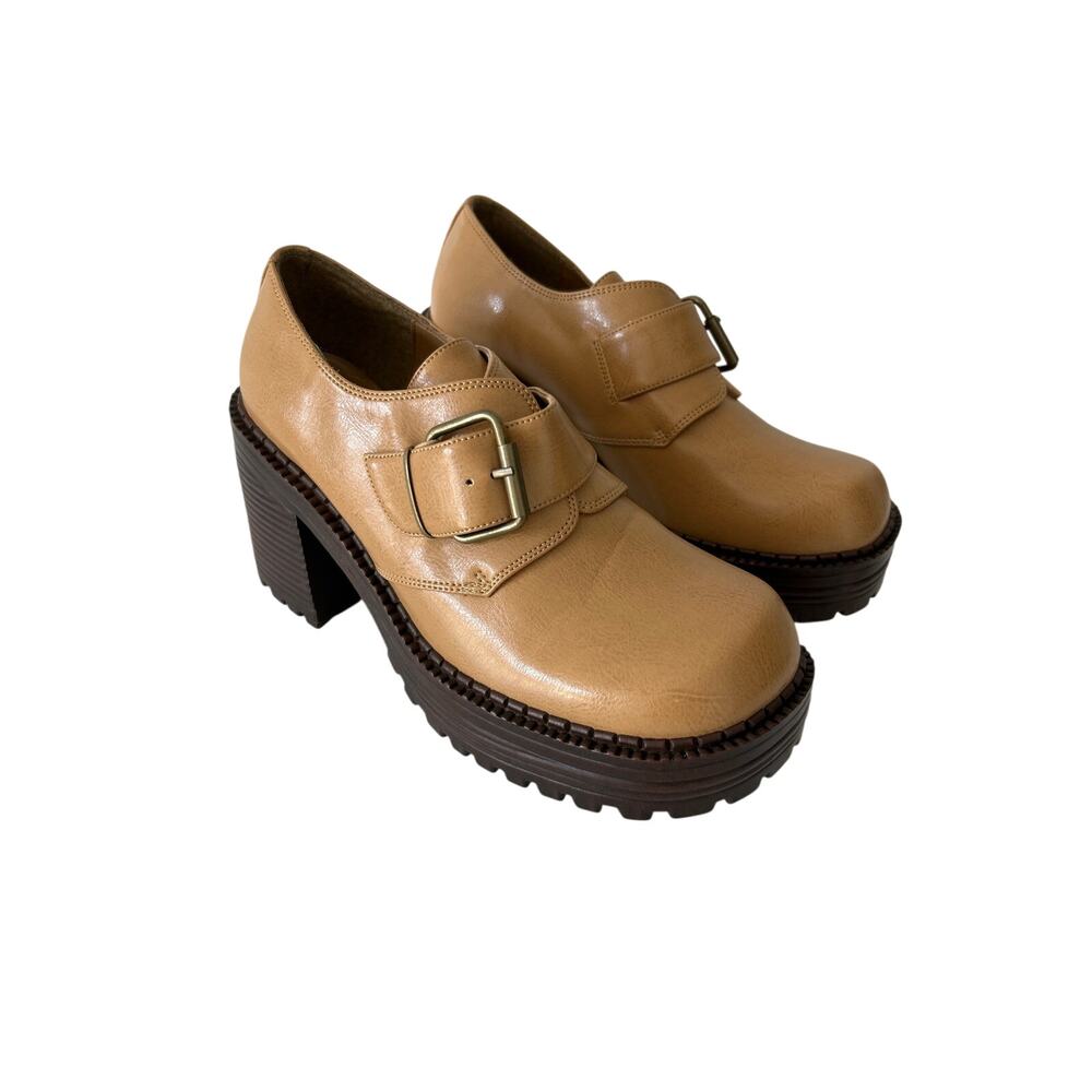 Splash Camel Y2K 90s Chunky Platform Loafers Size 8